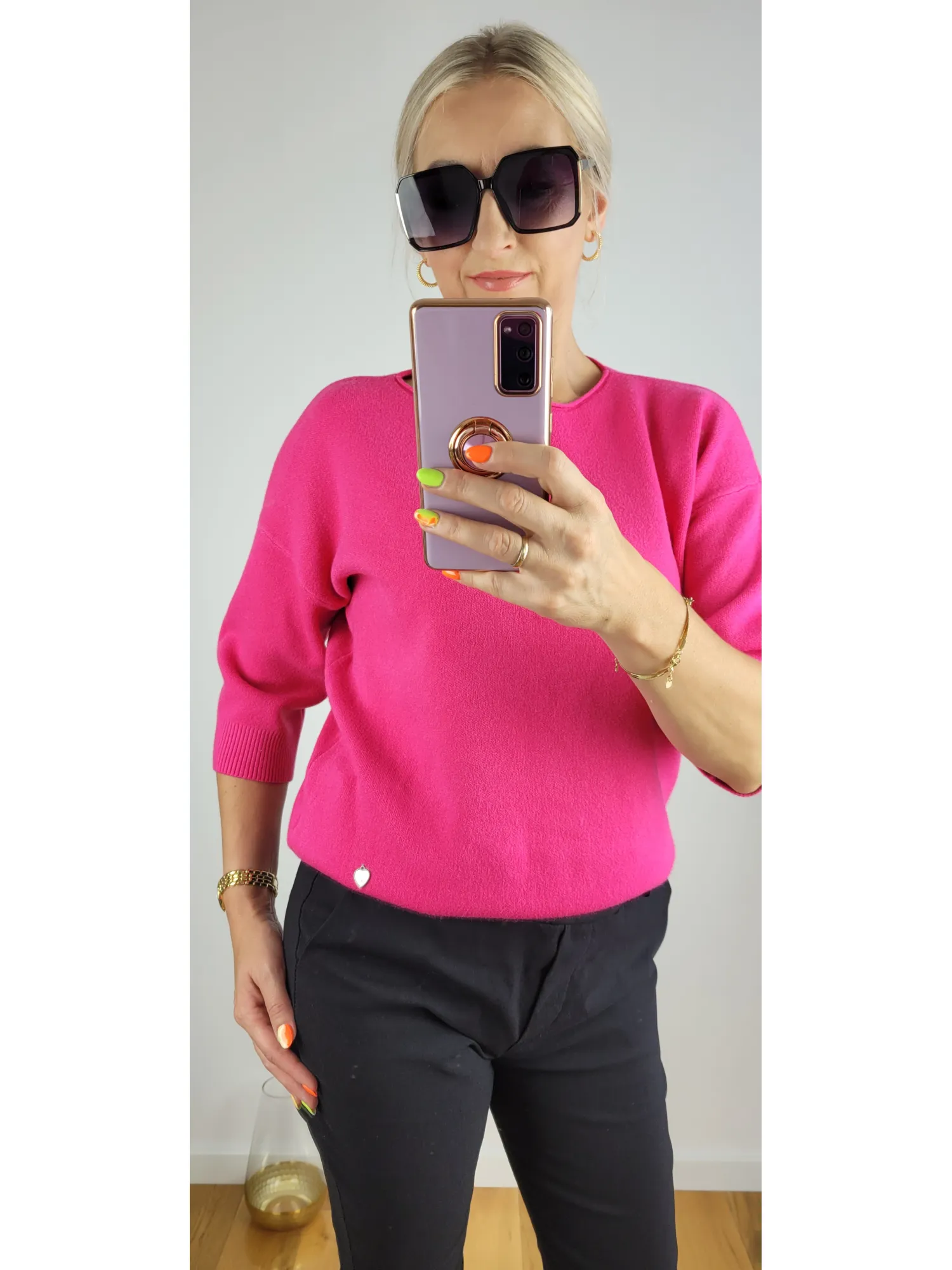 Sweter Fabiano Różowy