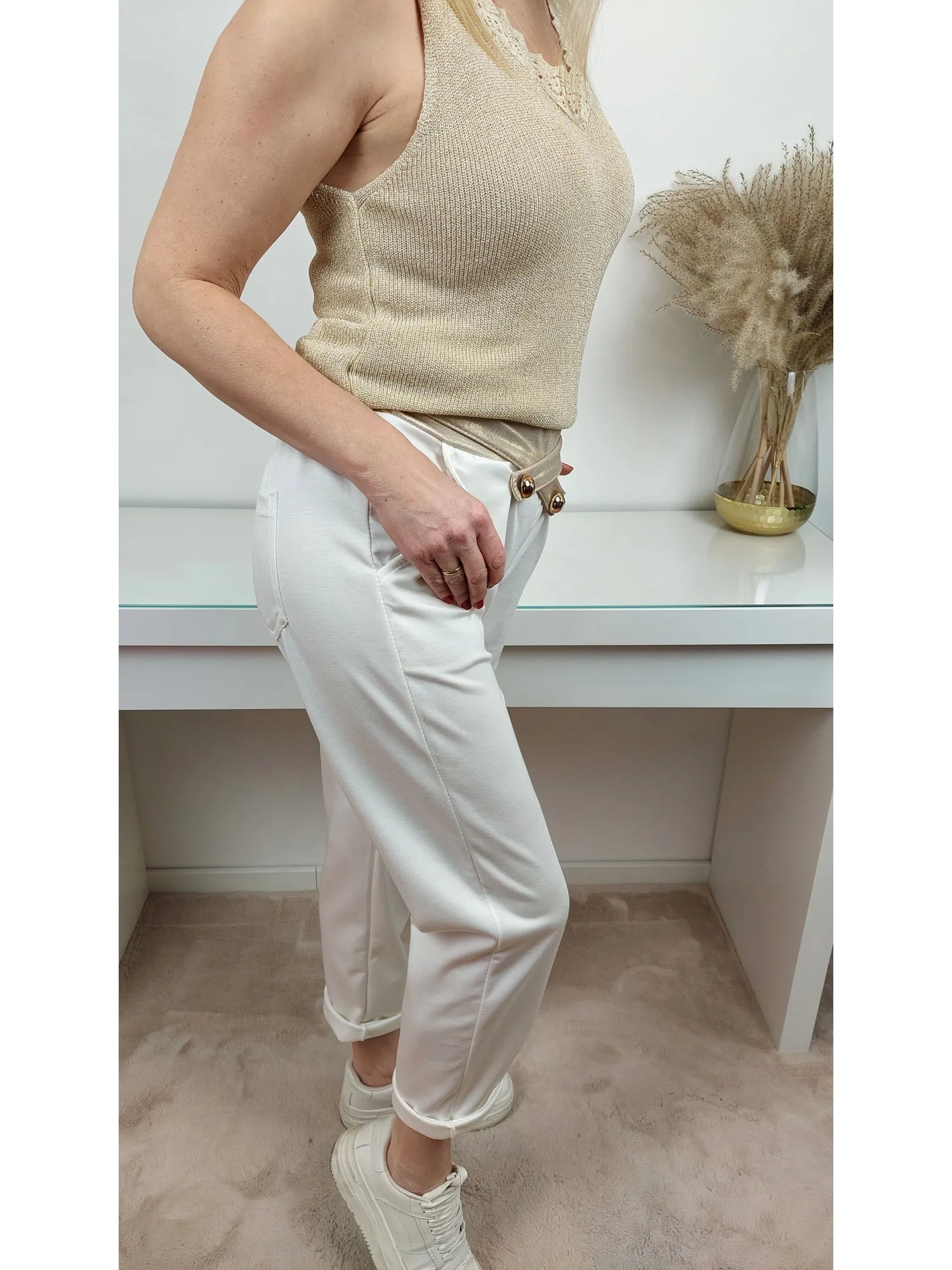 Spodnie Livan's śmietanka